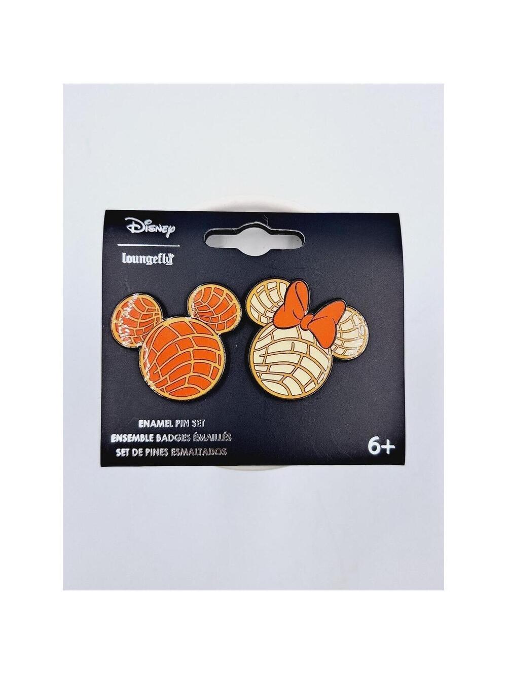 Loungefly Disney Mickey Mouse & Minnie Mouse Pan Dulce Enamel Pin Trading Set